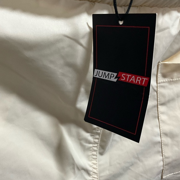 New-Jump Start Men's SZ M Cream,Pocketed Drawstring Athletic Shorts Strech SLOW - Picture 4 of 11